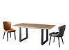Industrial design wood grain extendable table