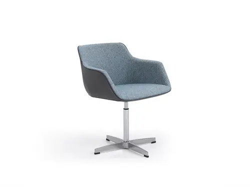 HN49A Modern Light Blue Fabric Rotating Office Chair
