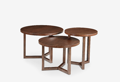 Solid wood Indoor living room furniture modern side table tea table sets small round coffee table BE-02B