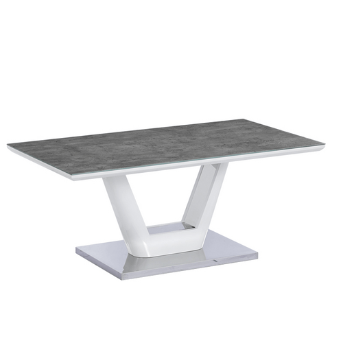 Living Room Furniture Modern design High Gloss Painting Coffee Table with Stainless Steel Decoration