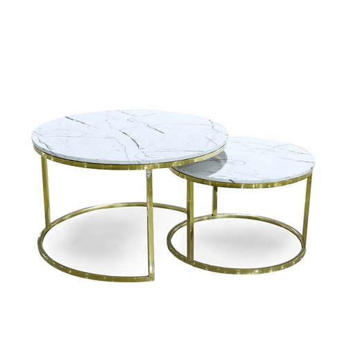 Luxury Marble Top Elegant Arabic Style Coffee Table for Living or Dining Room