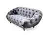 HD  2563 123 Seater Chesterfield Fabric Sofa