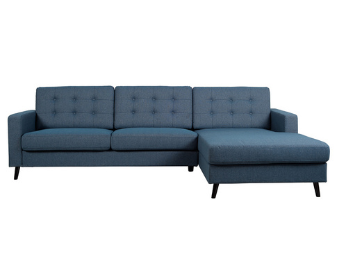 Ares L-shaped Blue Sectional Sofa