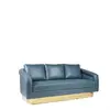 Modern Luxury 3-seater Blue Leather Sofa