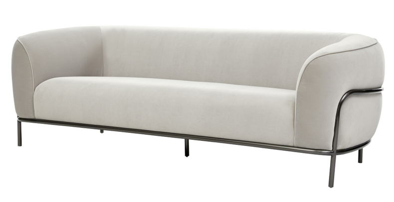 Modern 3 Seater Sofa with Stainless Steel Base YS-13B