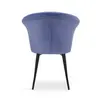Navy Blue Velvet Shell Shape Armrest Metal Leg Dinging Chair Living Room Chair
