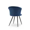 KD Design Navy Blue Velvet Metal Leg Dinging Chair Living Room Chair