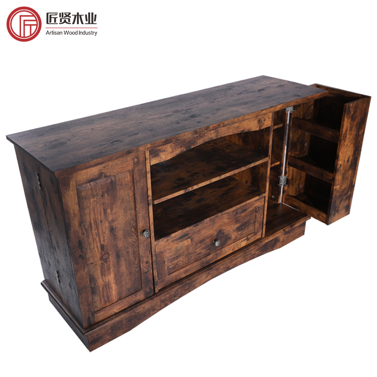 TV Stand with Hidden Compartment Wooden Unit Tv Cabinet Modern