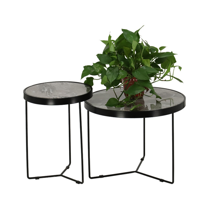 Living room Metal side table modern marble coffee table luxury modern furniture tea/coffee table set