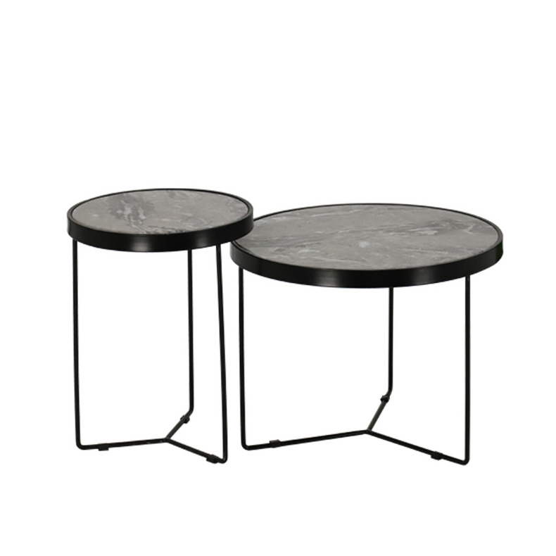 Living room Metal side table modern marble coffee table luxury modern furniture tea/coffee table set