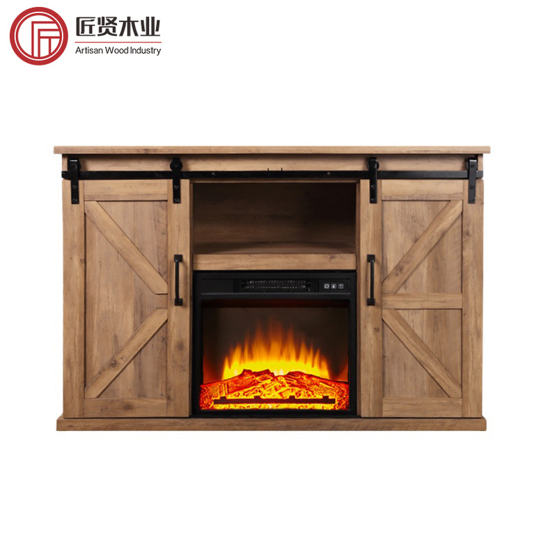 Tv Stand with Fireplace Luxury Living Room Furniture Heater Insert Electric Fire Place