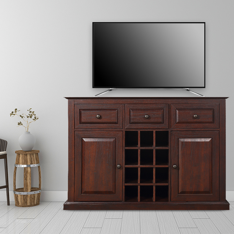 living room furniture mdf wooden tv stand with wine rack classic modern tv table