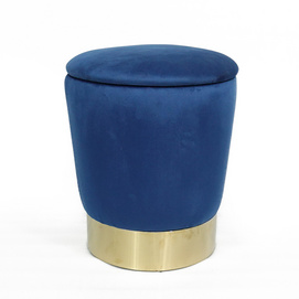 Modern simple round velvet storage stool
