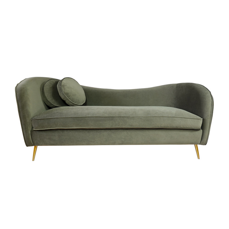 Modern simple velvet three seater sofa