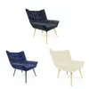 Designer Reclining Armchair With Ottoman,Modern Luxury Lounge Leisure Chairs