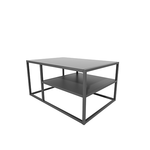 black steel coffee table