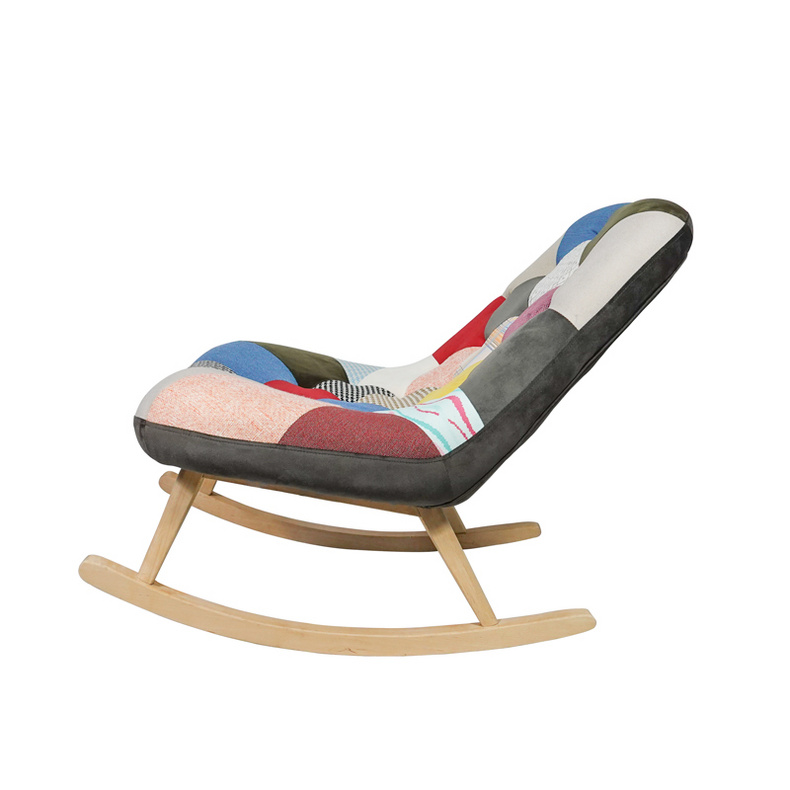 Modern simple splicing cloth leisure rocking chair