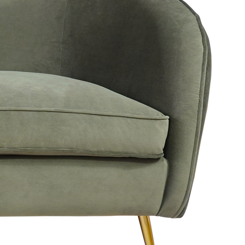 Modern simple velvet three seater sofa