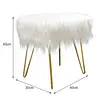 Wholesale Cheap Living Room Bedroom Furniture Nordic Modern White Faux Fur Stool