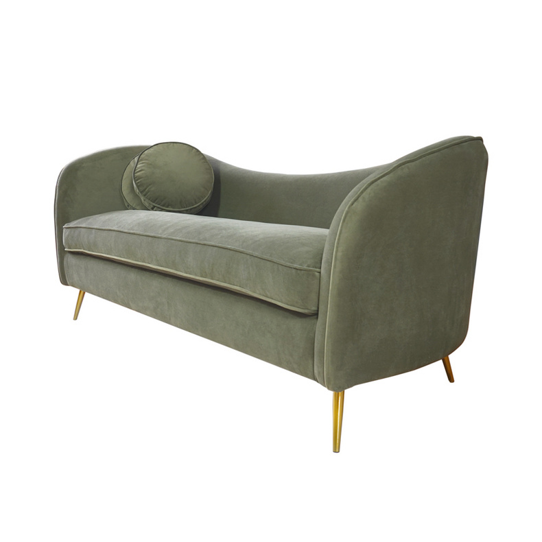 Modern simple velvet three seater sofa