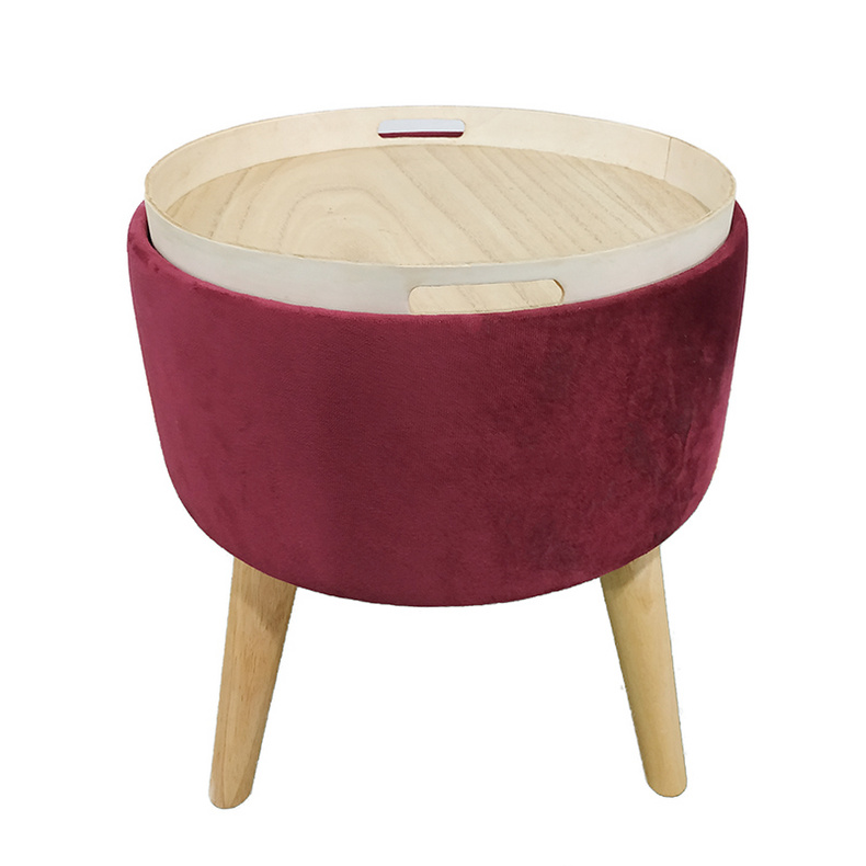 Storage stool with tray