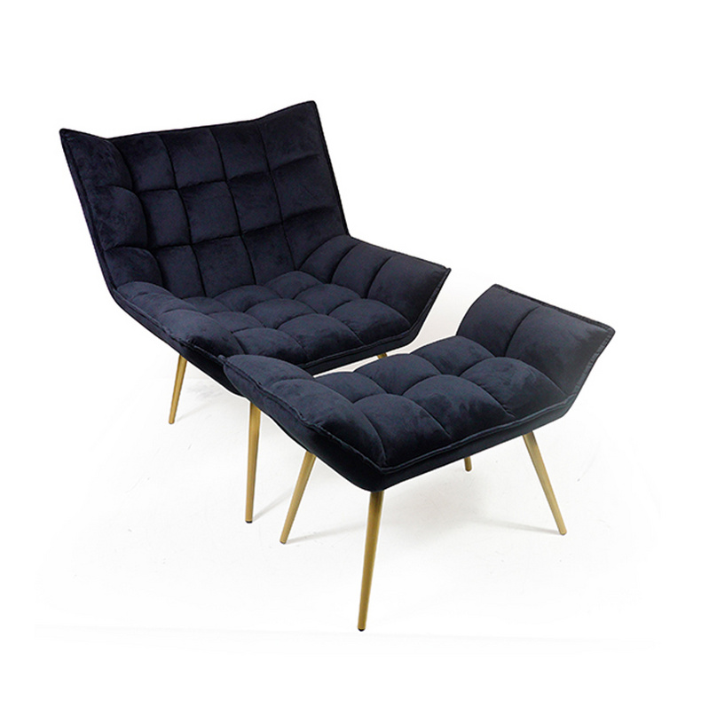 Designer Reclining Armchair With Ottoman,Modern Luxury Lounge Leisure Chairs