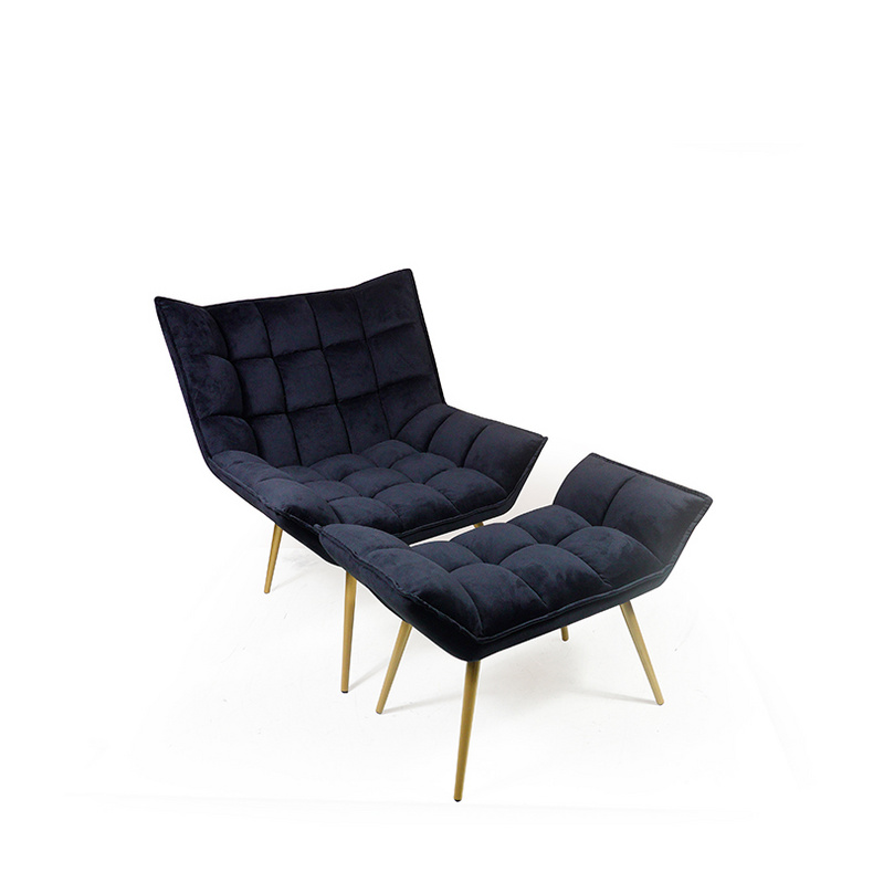 Velvet lounge chair