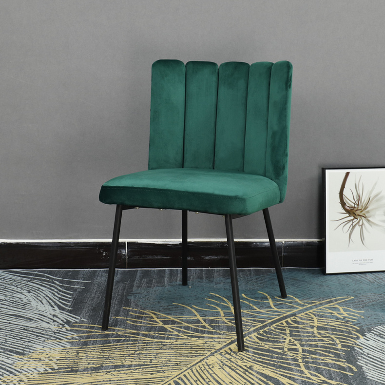 Classic Large Wide Green Velvet Metal Leg Living Room chair