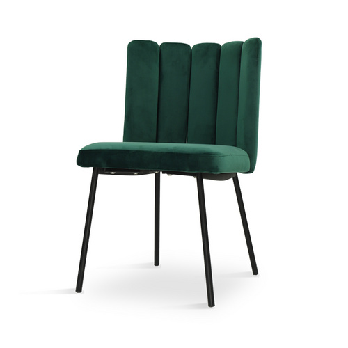 Classic Large Wide Green Velvet Metal Leg Living Room chair