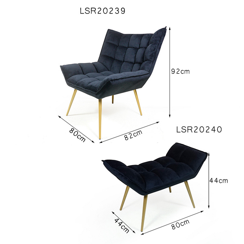 Velvet lounge chair