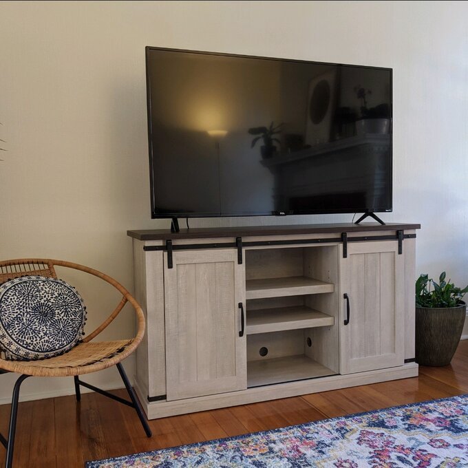 In Stock TV Table Wood Furniture Tv Stand Corner Entertainment Media Console Tv Unit Cabinet