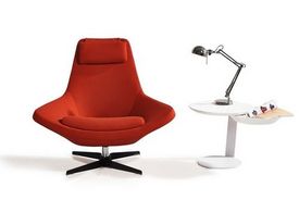 B320-A Modern Stylish Red Leisure Swivel Chair