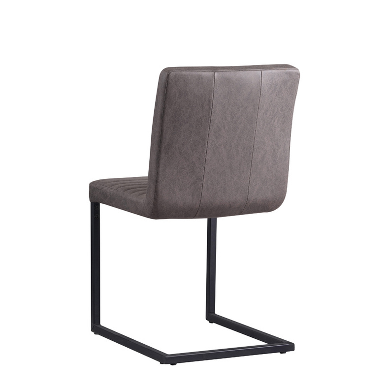 Grey Modern Leather Dining Chairs-FYC136