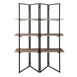 JF1233KD-X6 Shelf combination of plastic natural walnut veneer and black