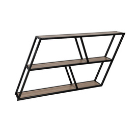 JF1235-X6 Shelf combination of plastic natural walnut veneer and black