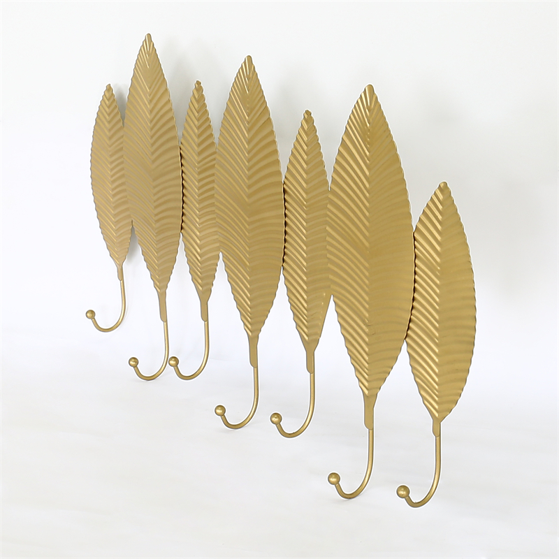 leaf shape decoration wall hook for living room