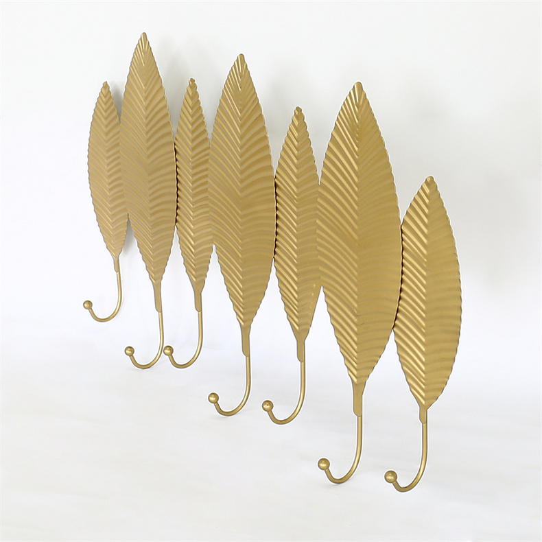 leaf shape decoration wall hook for living room