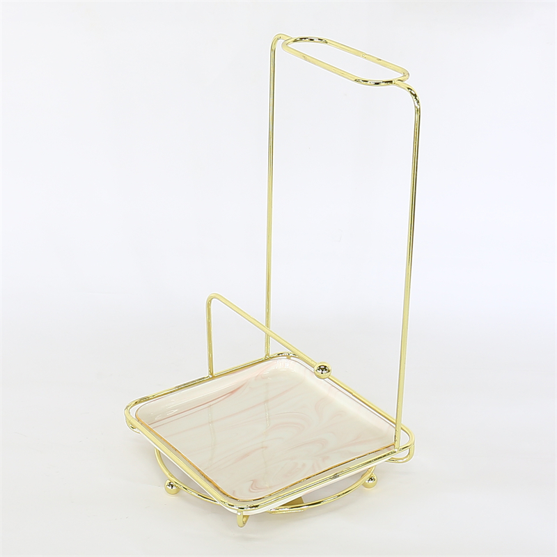 Storage Rack With Marble Pattern Jewelry Tray Base Jewelry Rack
