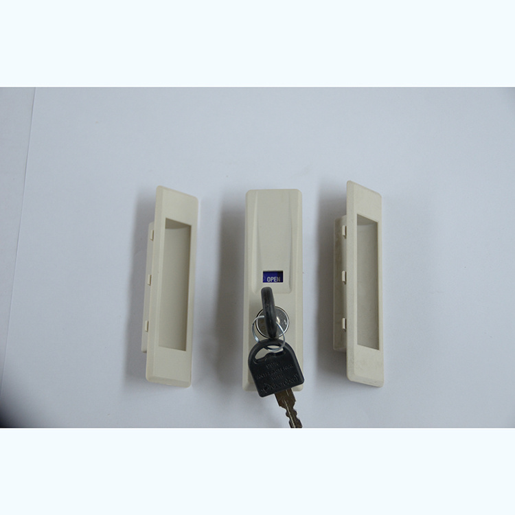 Sliding door metal cabinet lock