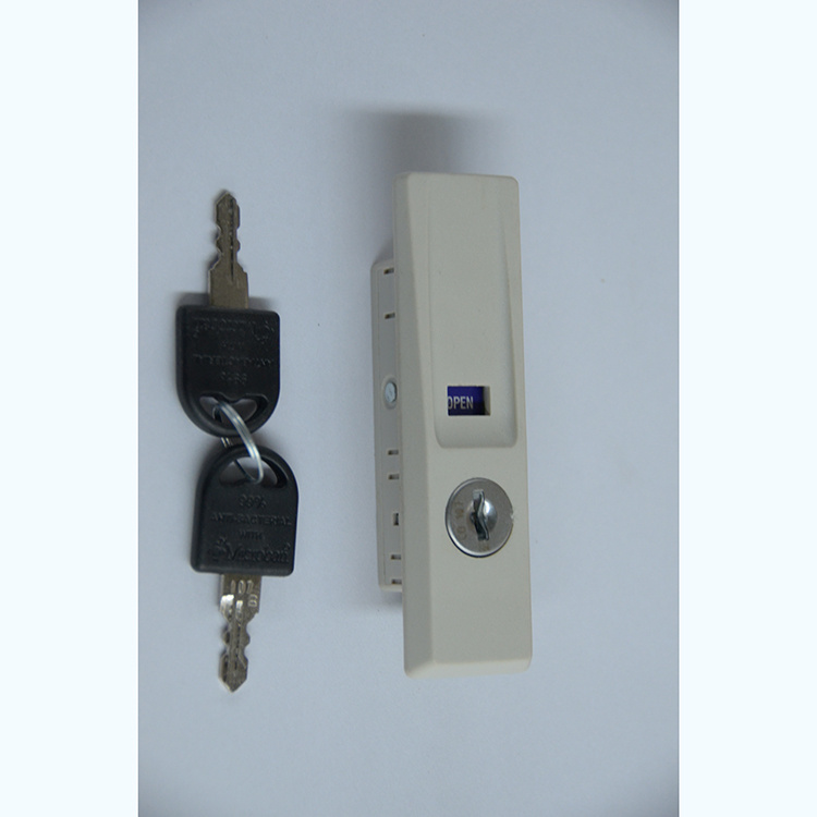 Sliding door metal cabinet lock