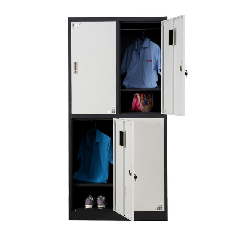 Lockable Clothes Storage Lockers Knock-Down 4 Doors Metal Locker