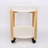 2 Layers EU Design Side Table Rolling Service Kitchen Storage Utility Cart