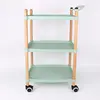 Home Storage Organizer Rack Foldable Kitchen Rolling Serving Storage Shelf Cart Utility Trolley With Wheels