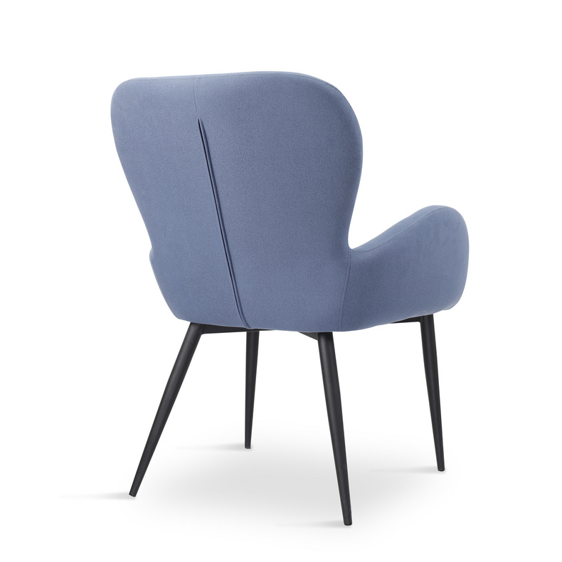 Classic velvet dining chair with armrest