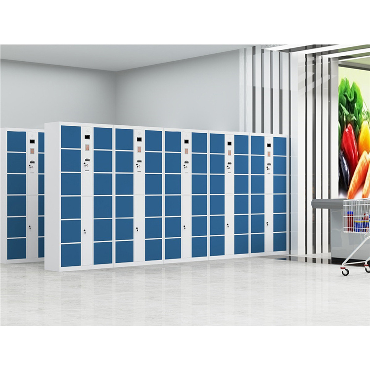 Supermarket Store Shelf Divider 12 Door Metal Locker