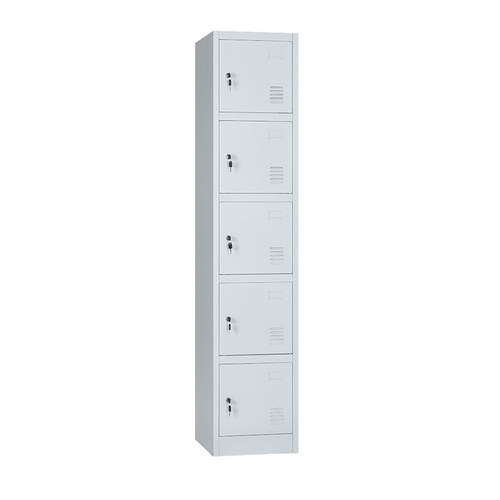 5 Door Storage Steel Locker Metal Cloth Staff Lockers