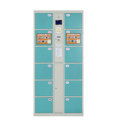 Supermarket Store Shelf Divider 12 Door Metal Locker