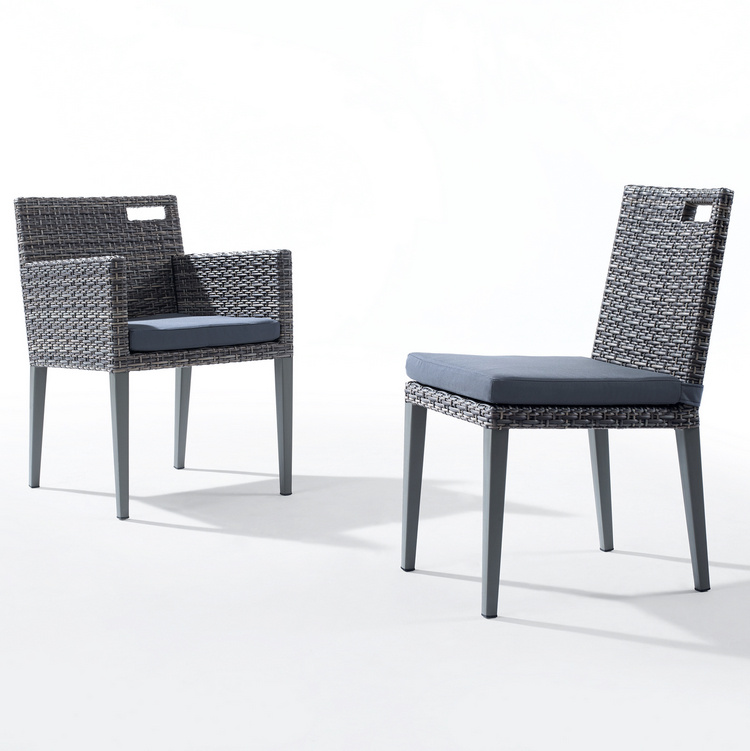 Mosa Garden Aluminum and Wicker Dining Set