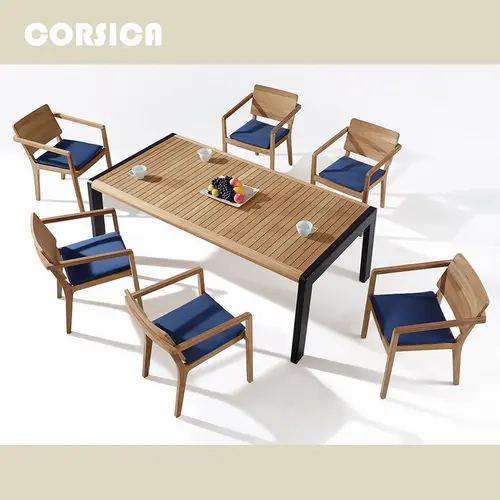 Corsica Solid Teak Wood Dining Set