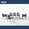 Mosa Garden Aluminum and Wicker Dining Set